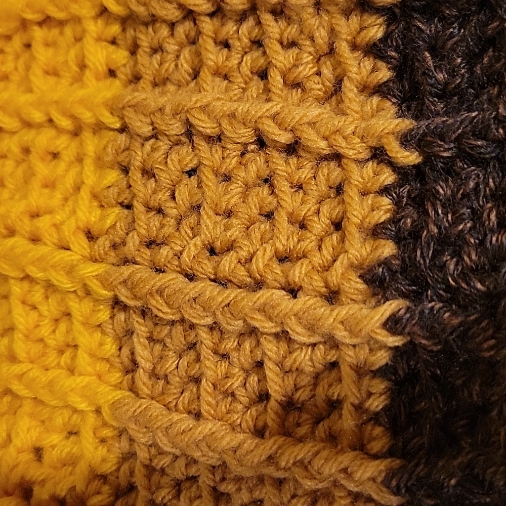 HAND CRAFTED pom-pom hat beanie HANDMADE with fleece lining at ears crochet - Picture 4 of 8